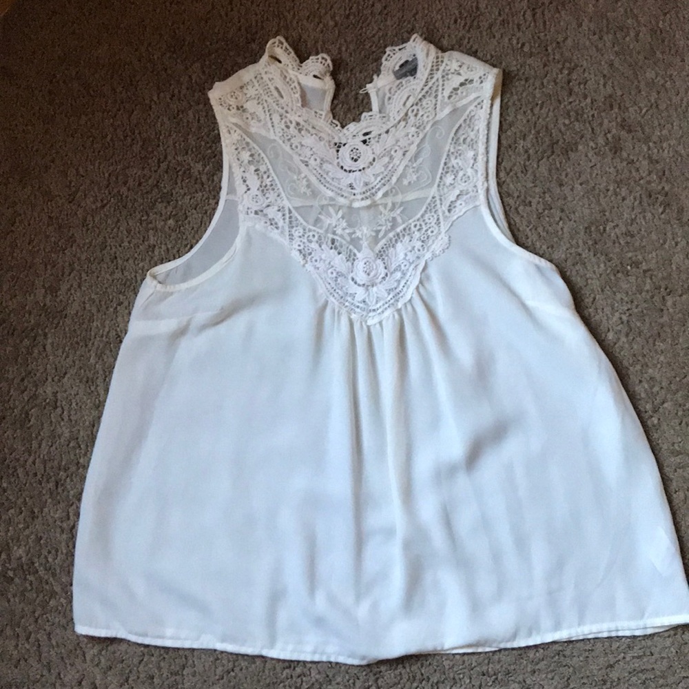 Charlotte Russe Laced White blouse